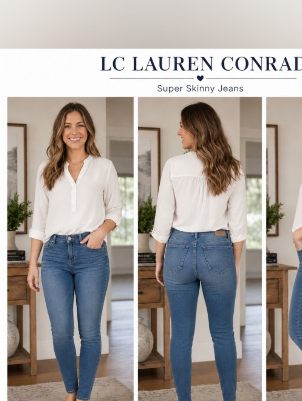 LC Lauren Conrad Light Blue Super Skinny Jeans
